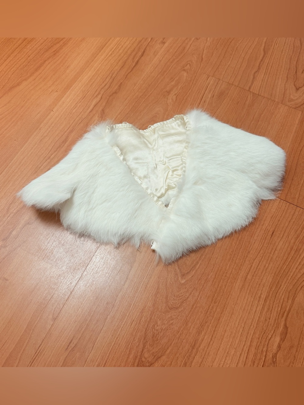 Vintage Genuine White Rabbit Fur Collar